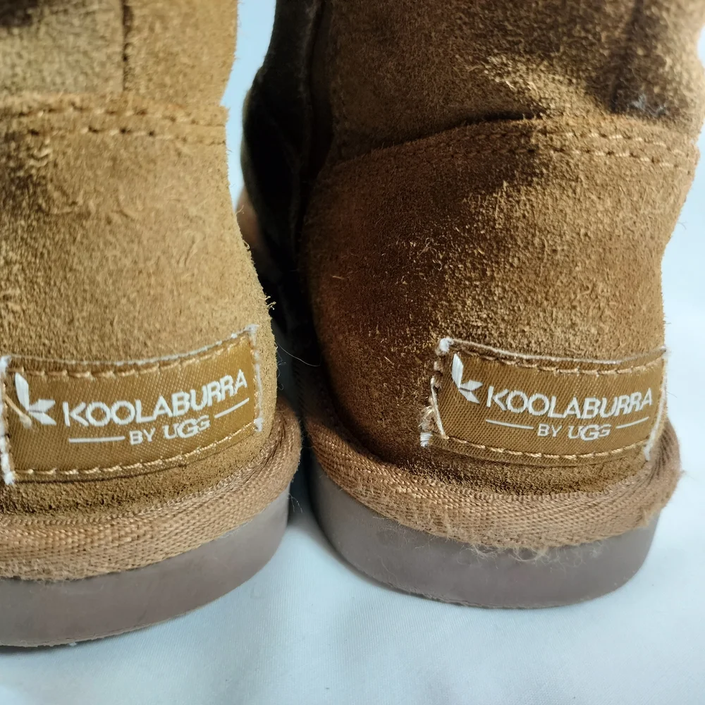 Koolaburra by‎ UGG; Aribel; Tan Suede Boots with Cream Fur Lining
